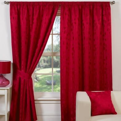 See more information about the Trieste Curtains (45" Width x 54" Drop) - Red